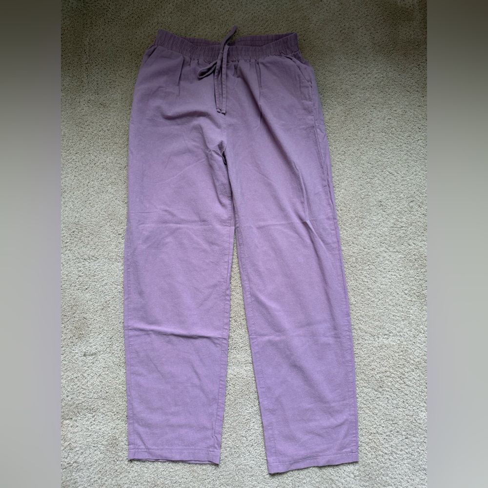 SHEIN Mauve Textured Pants - Picture 3 of 9